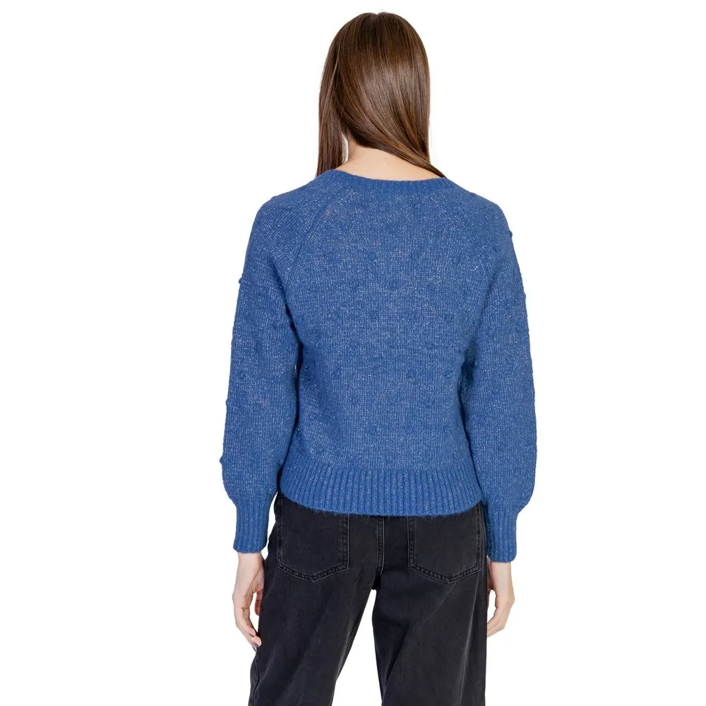 Vila Clothes Women's Blue Polyester Sweater