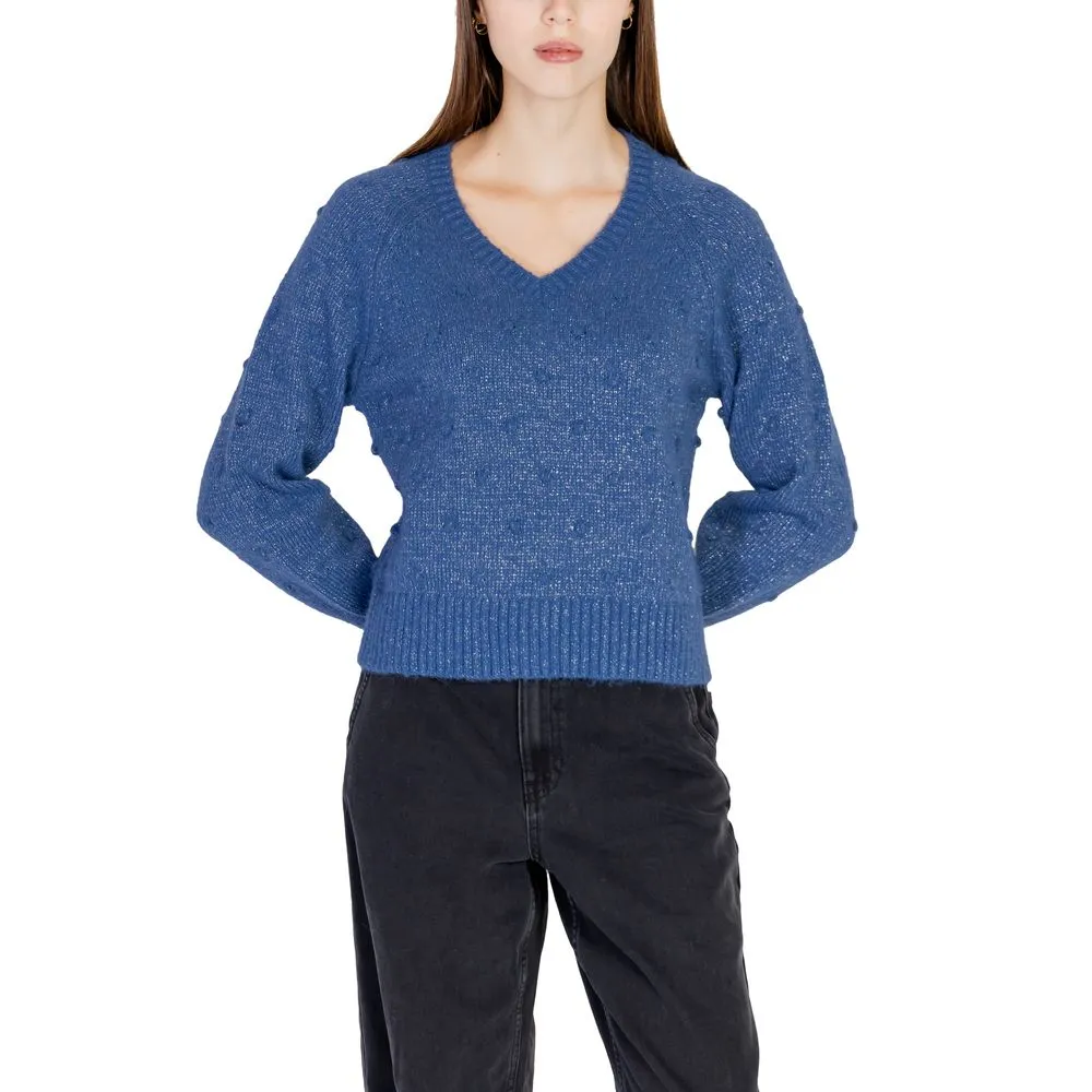Vila Clothes Women's Blue Polyester Sweater