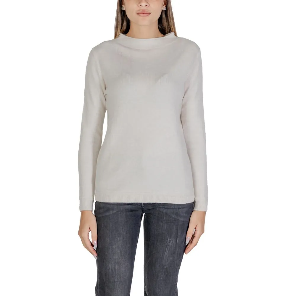Street One Women's Cream Polyester Sweater