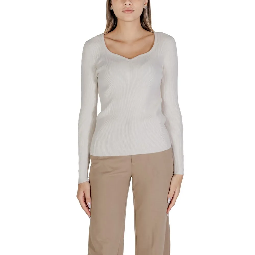 Street One Women's Cream Viscose Tops & T-Shirt