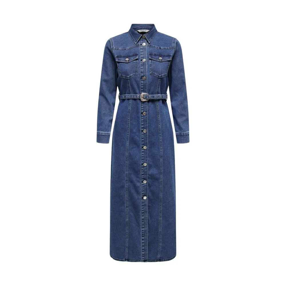 Only Women's Blue Cotton Dress