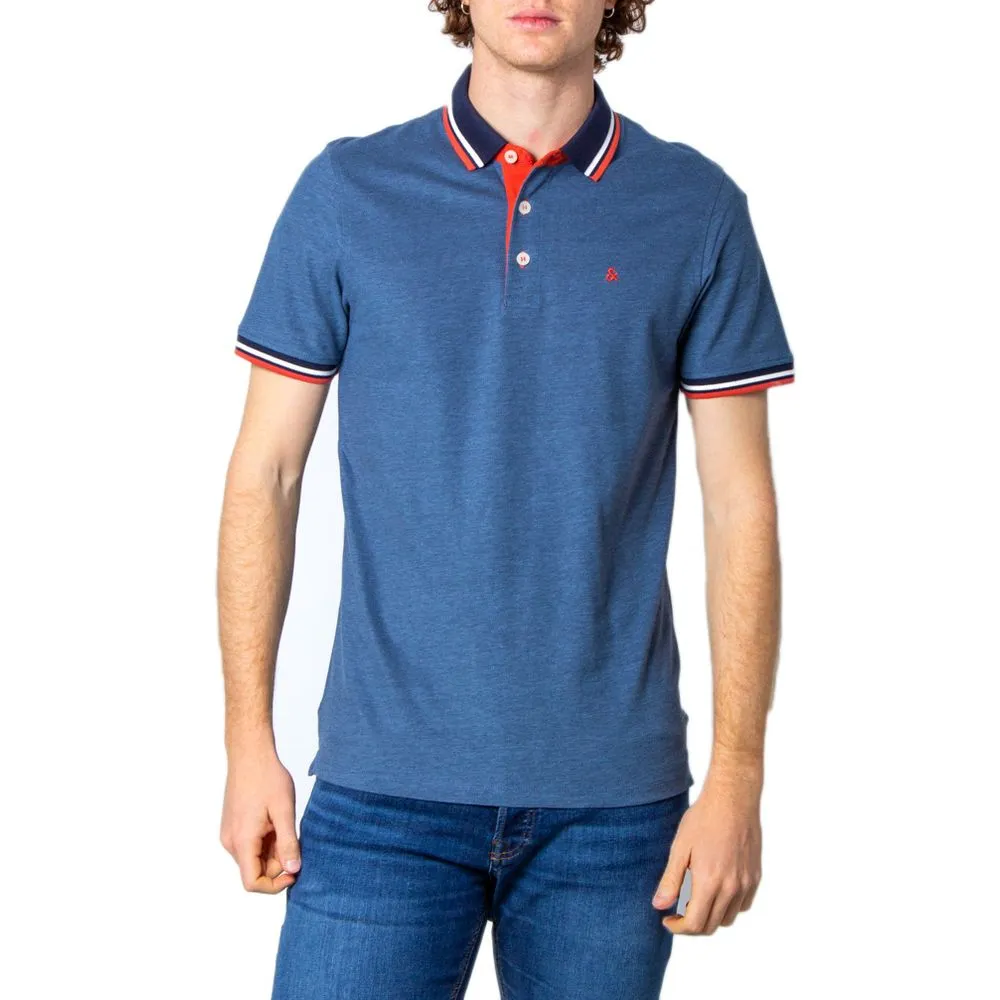 Jack Jones Men's Blue Cotton Polo Shirt