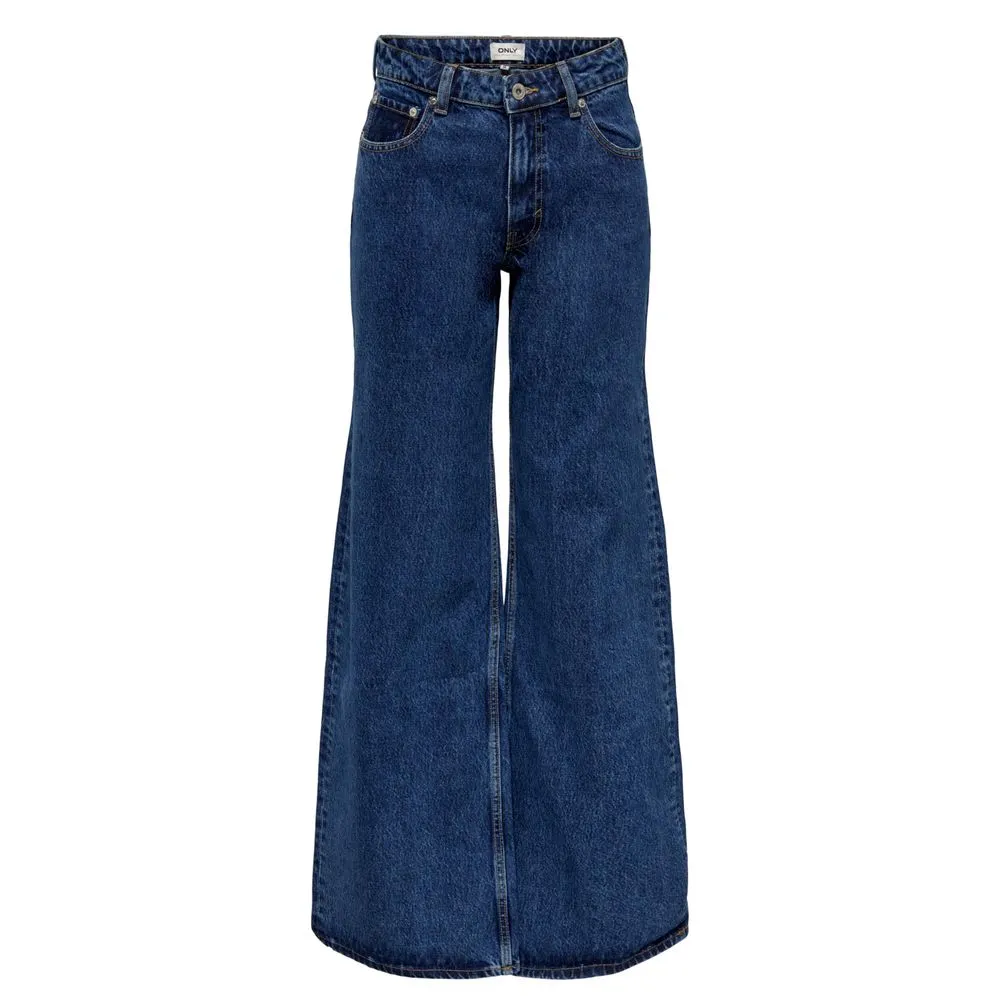 Only Women's Blue Cotton Jeans & Pant