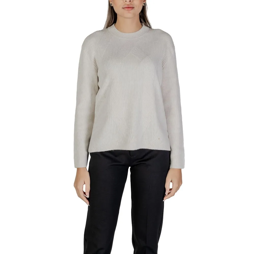 Street One Women's Cream Cotton Sweater