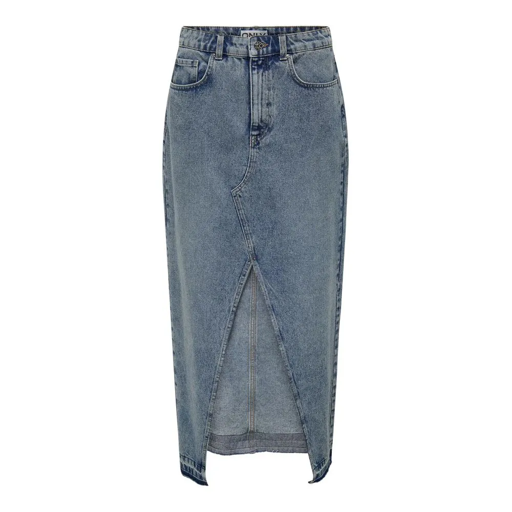 Only Women's Blue Cotton Skirt