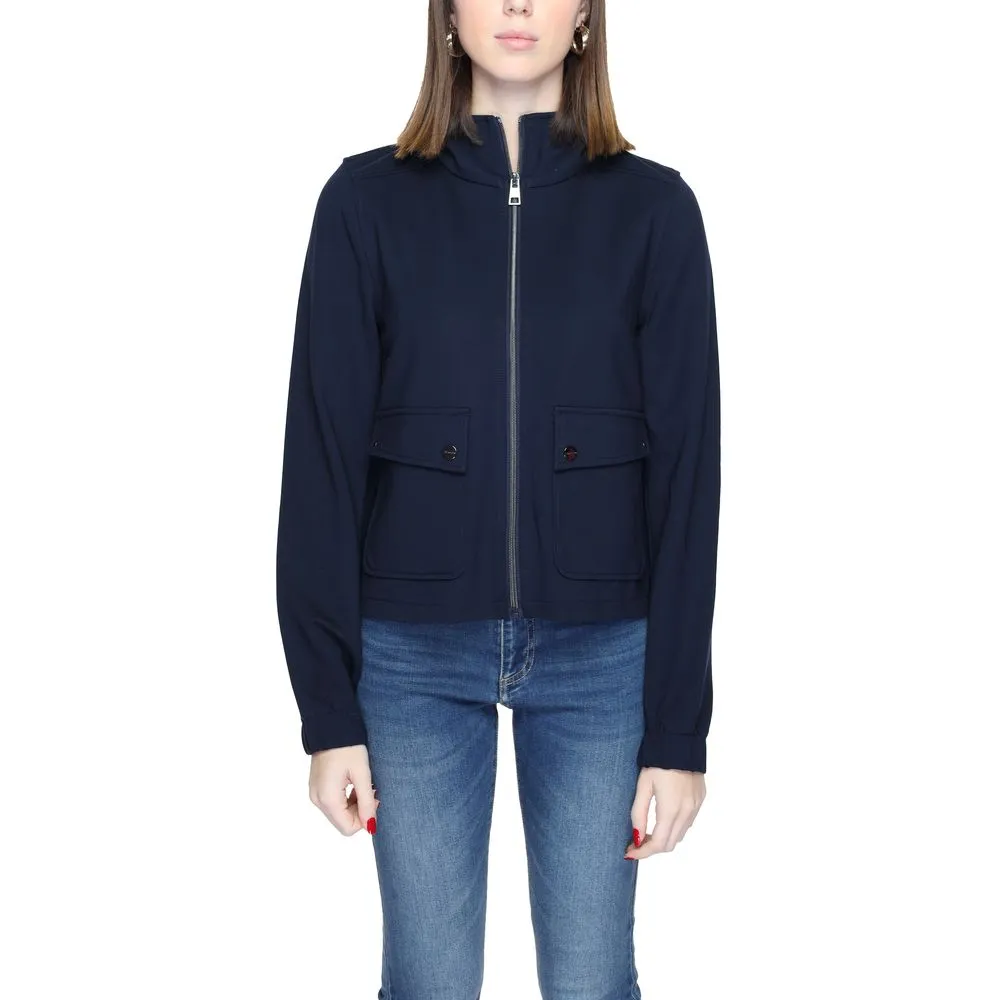 Street One Women's Blue Viscose Jackets & Coat