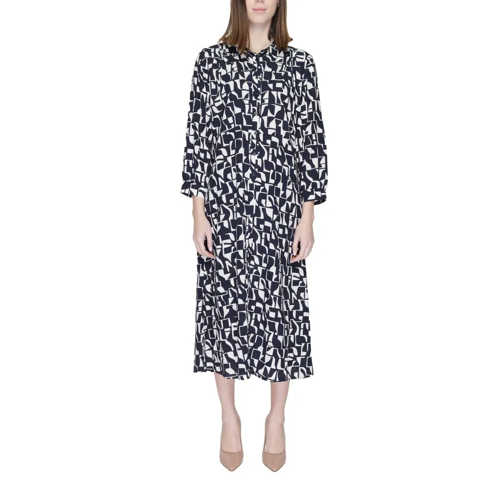 Street One Women's Blue Viscose Dress