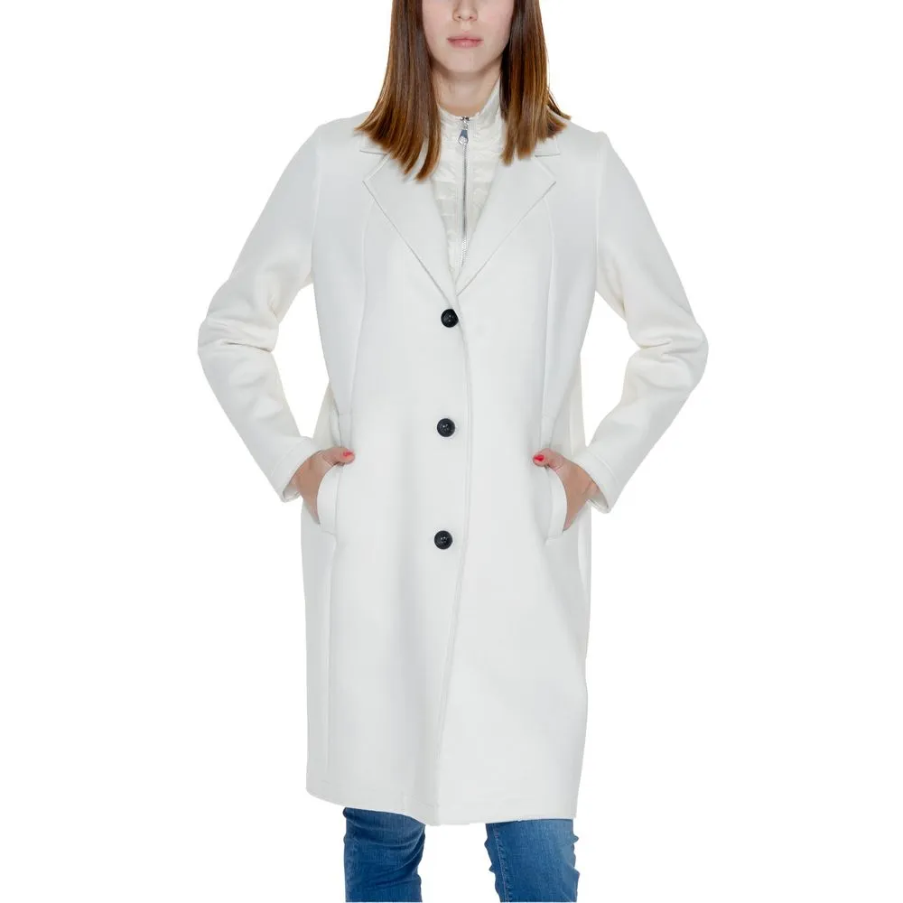Street One Women's White Polyester Jackets & Coat