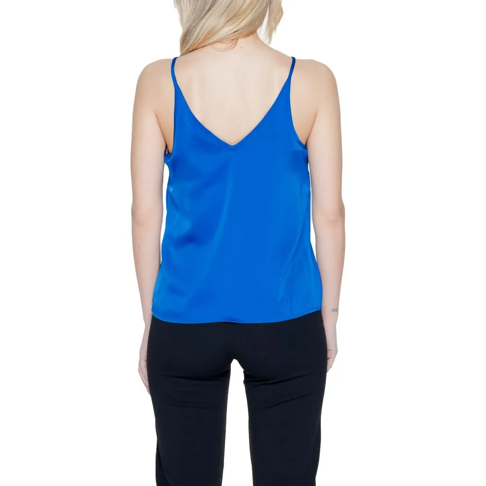 Vila Clothes Women's Blue Polyester Tops & T-Shirt