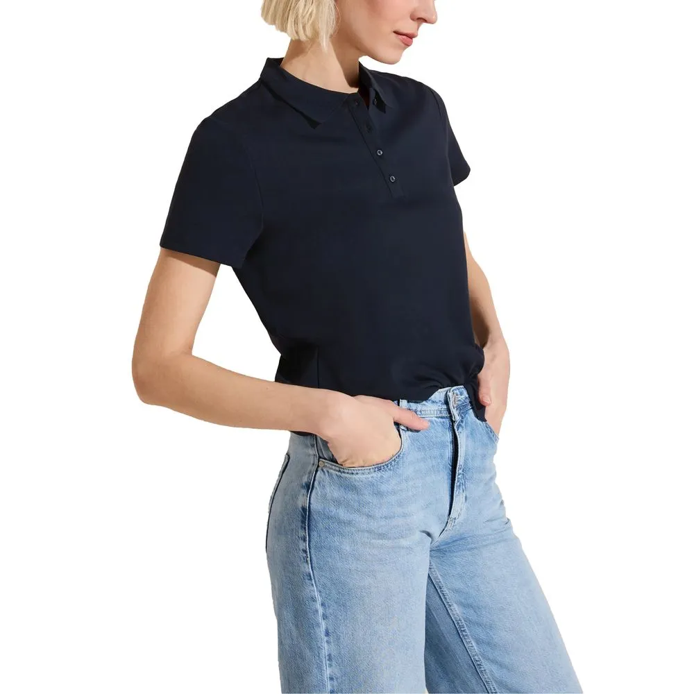 Street One Women's Blue Cotton Tops & T-Shirt