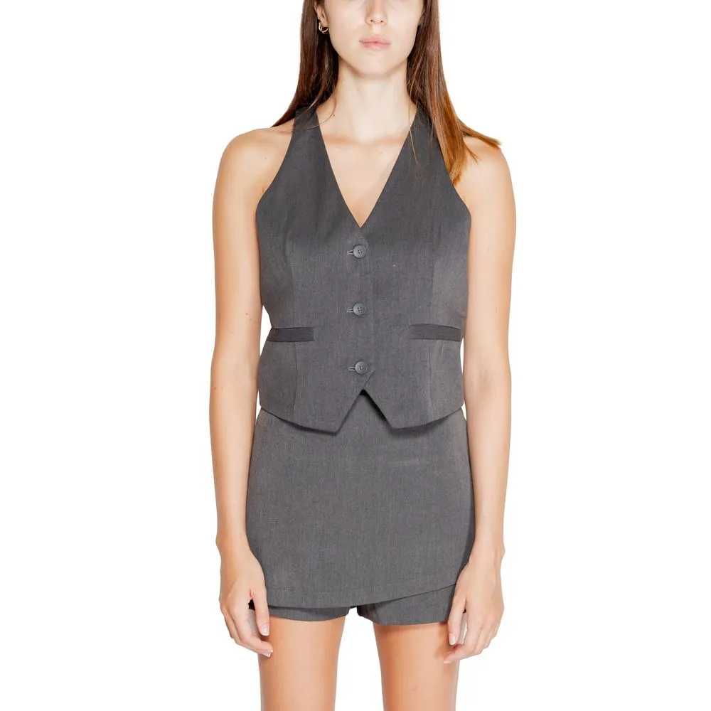 Only Women's Gray Recycled Polyester Vest