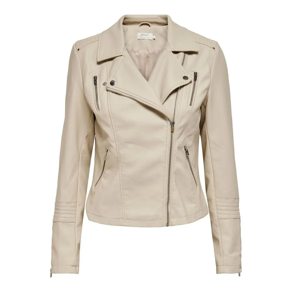 Only Women's Beige Viscose Jackets & Coat