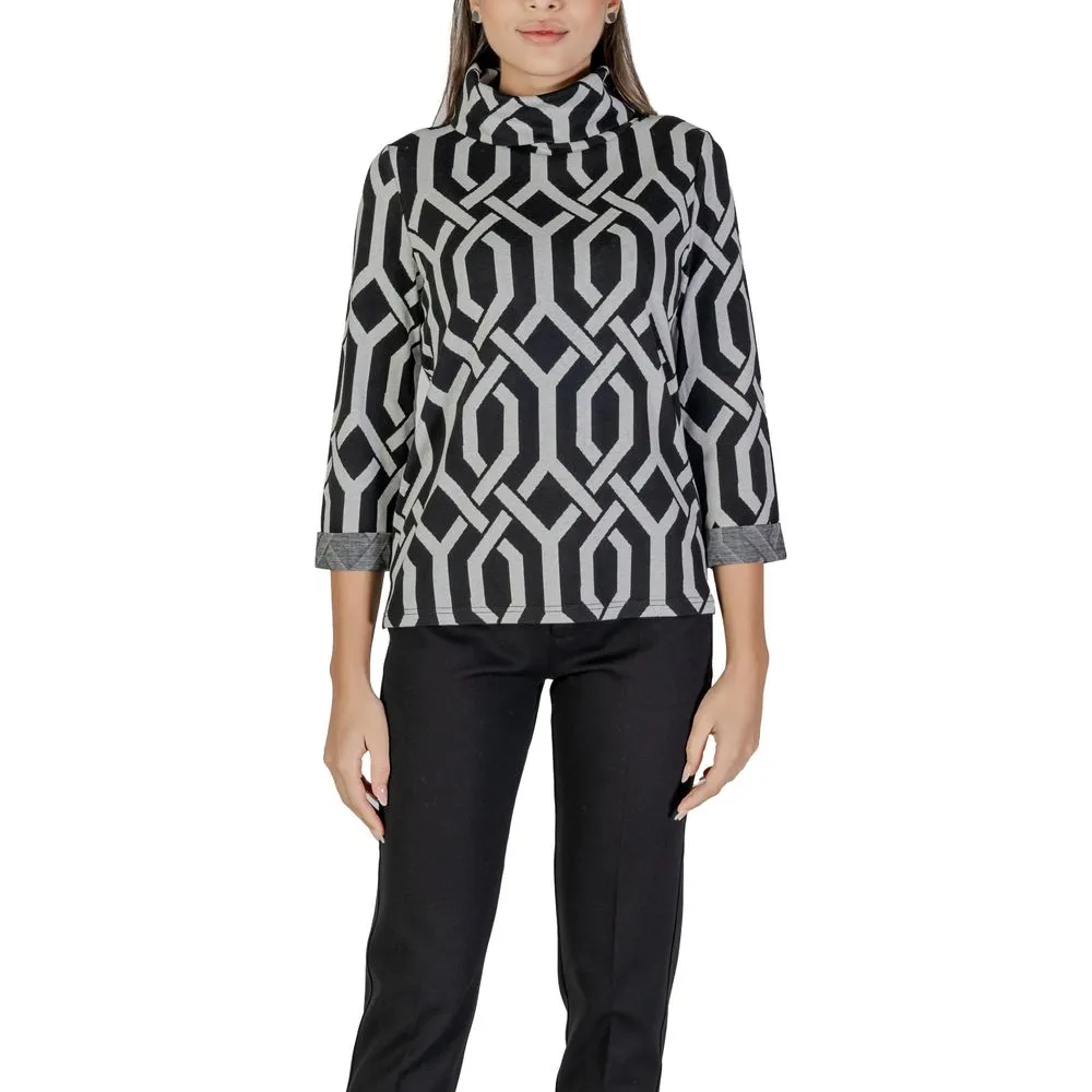 Street One Women's Black Polyester Sweater