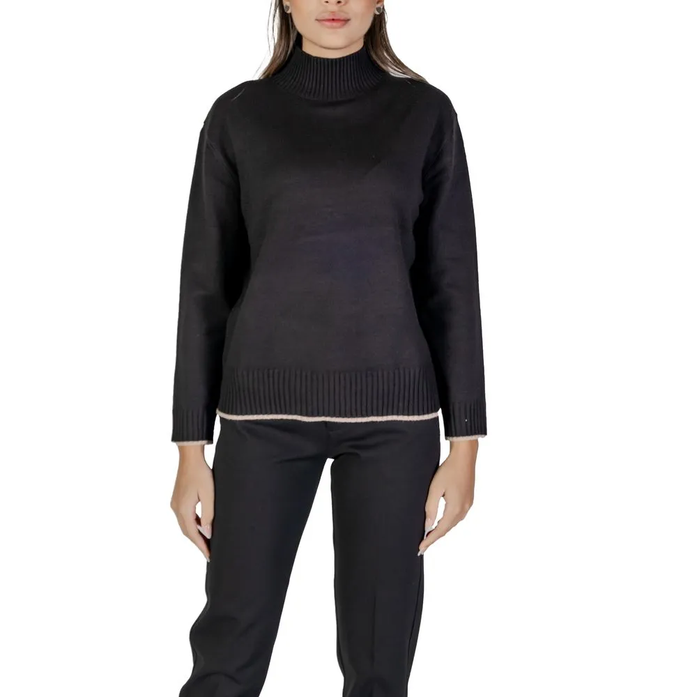 Street One Women's Black Polyester Sweater