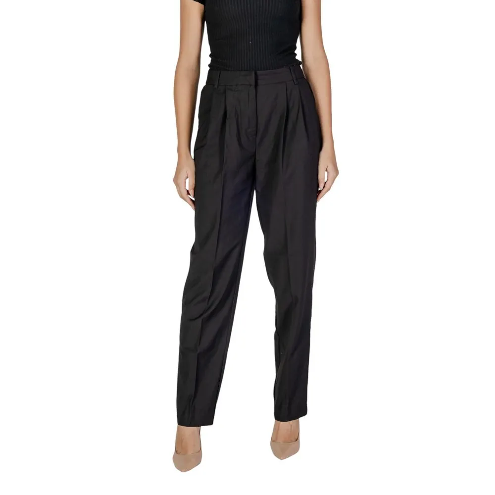 Vila Clothes Women's Black Polyester Jeans & Pant