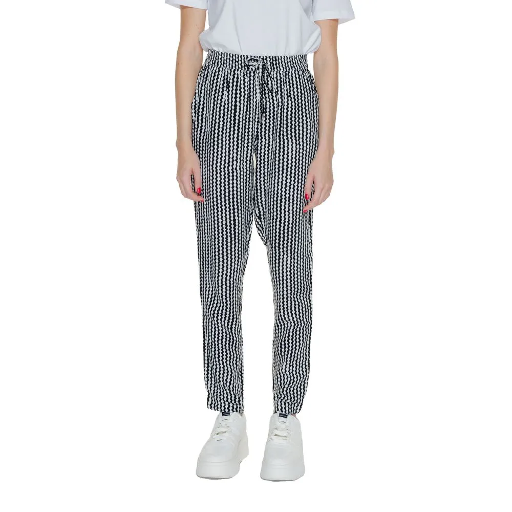 Only Women's Black Viscose Jeans & Pant