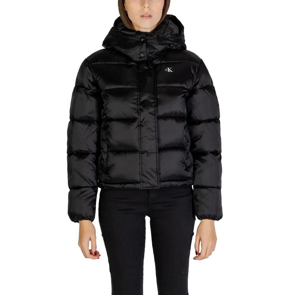 Calvin Klein Jeans Women's Black Nylon Jackets & Coat