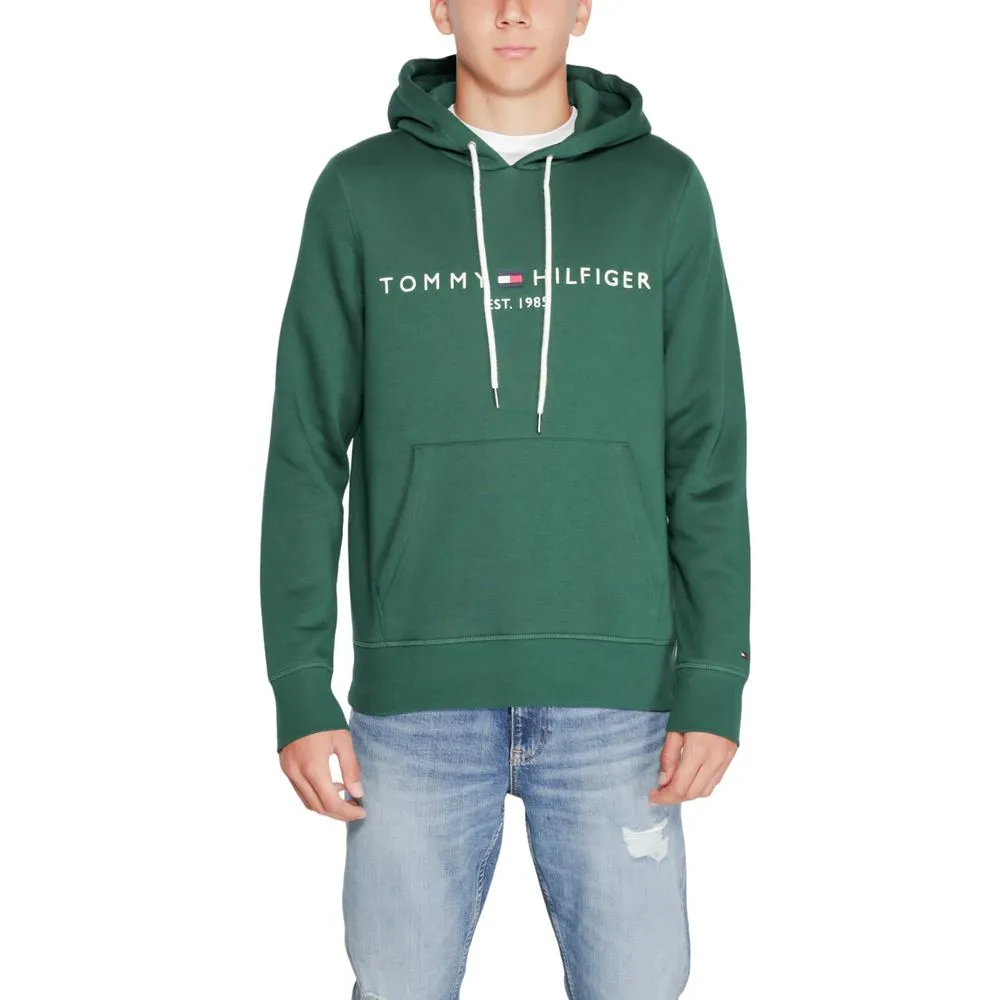 Tommy Hilfiger Men's Green Cotton Sweater