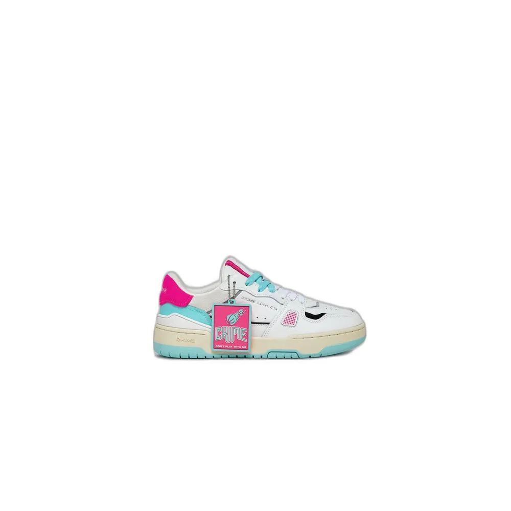 Crime London Women's Pink Leather Sneaker