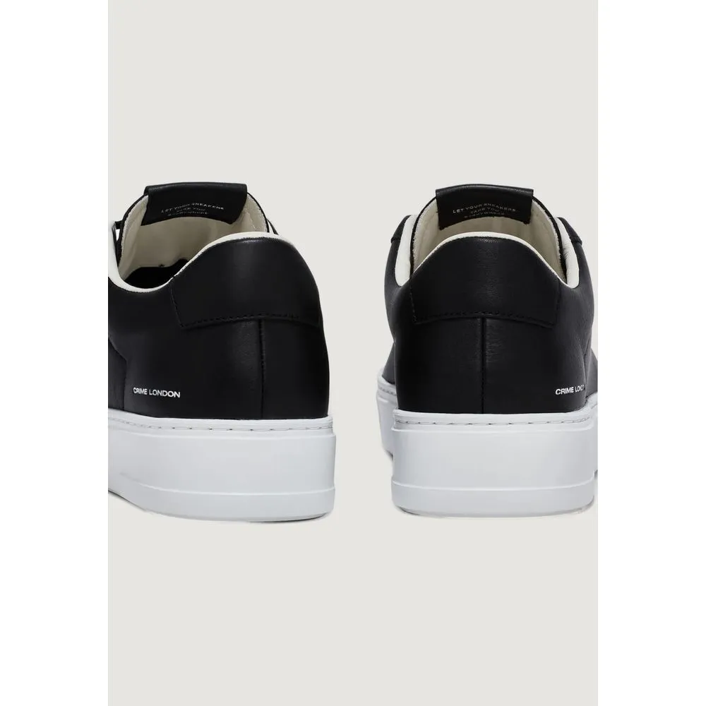 Crime London Men's Black Leather Sneaker