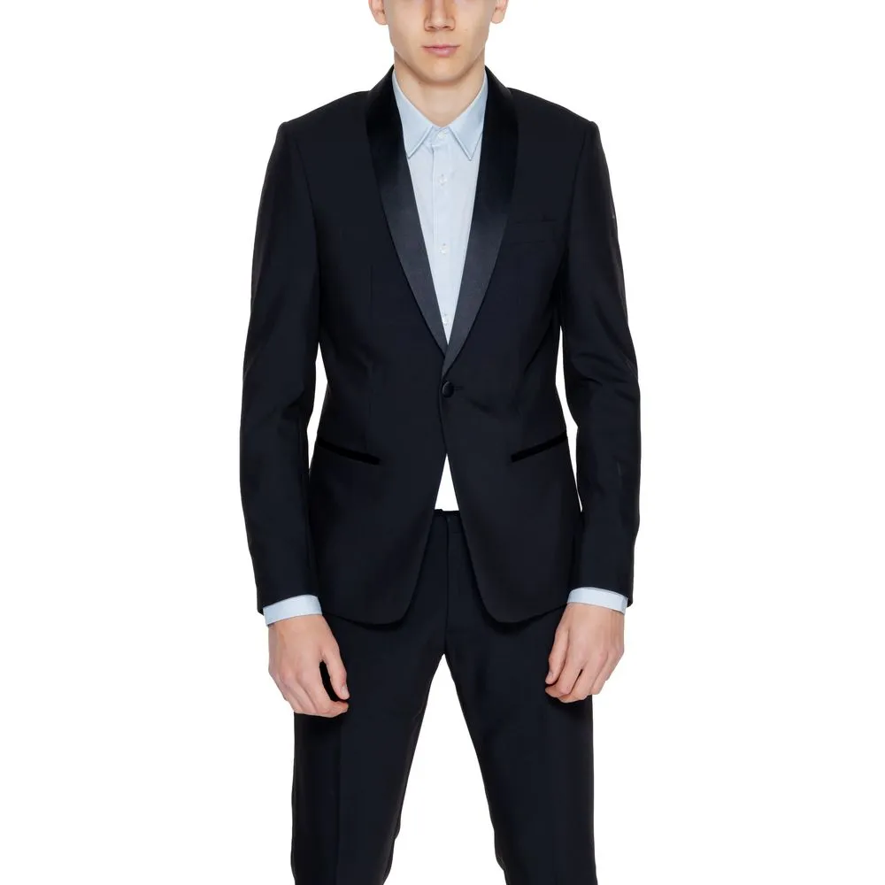 Antony Morato Men's Black Polyester Suit
