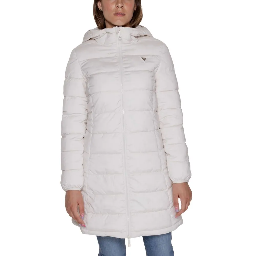Guess Active Women's White Polyester Jackets & Coat