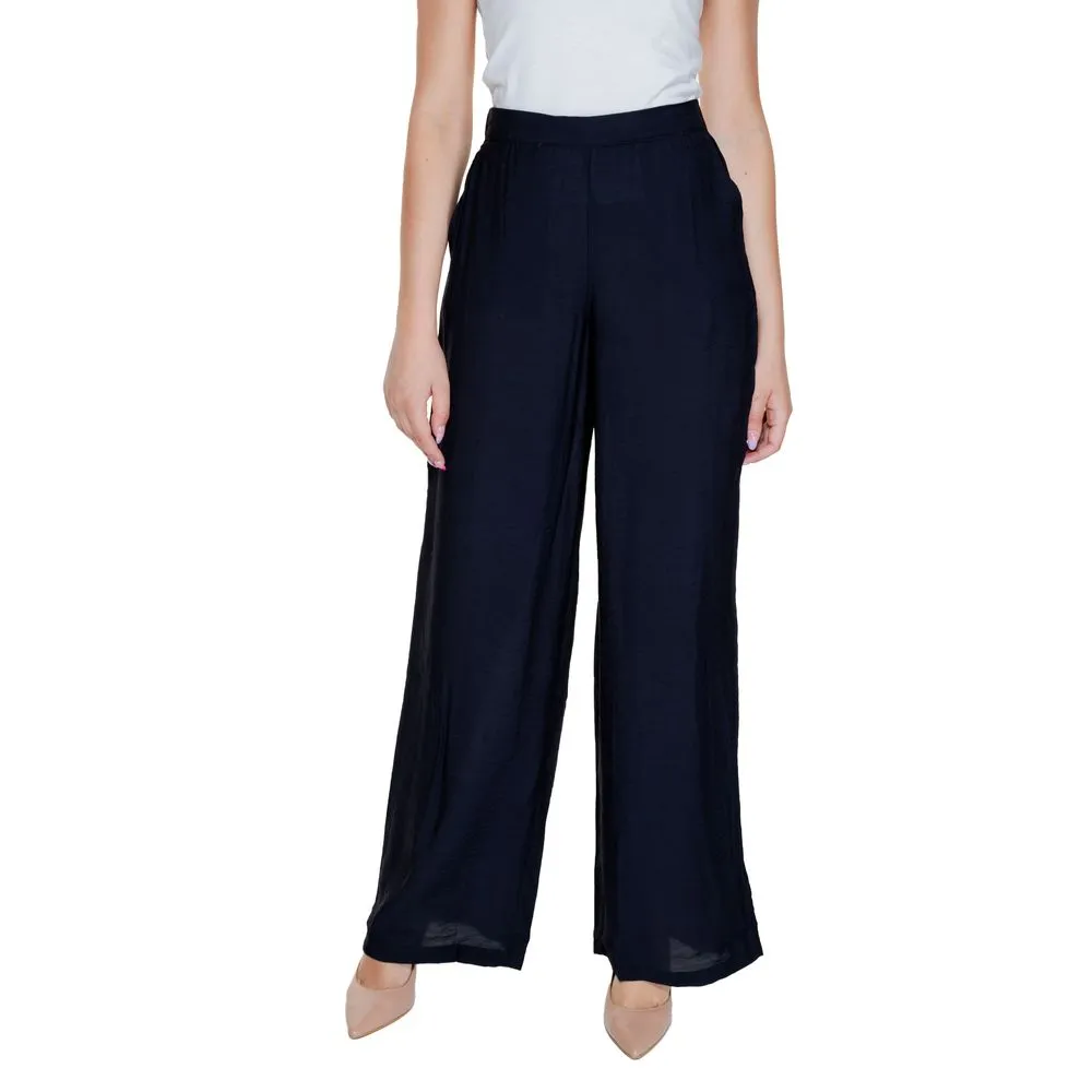 Vero Moda Women's Black Viscose Jeans & Pant
