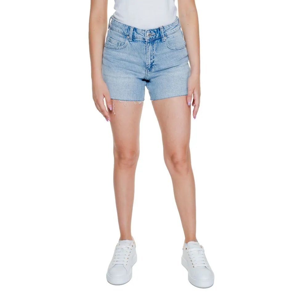 Vero Moda Women's Light Blue Cotton Short