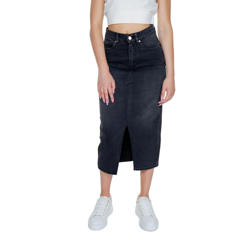 Vero Moda Women's Black Cotton Skirt