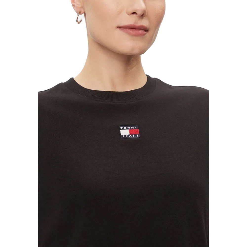 Tommy Hilfiger Jeans Women's Black Recycled Cotton Tops & T-Shirt