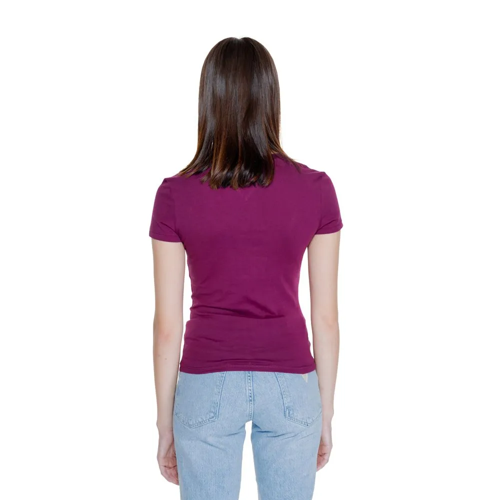 Tommy Hilfiger Jeans Women's Purple Cotton Tops & T-Shirt