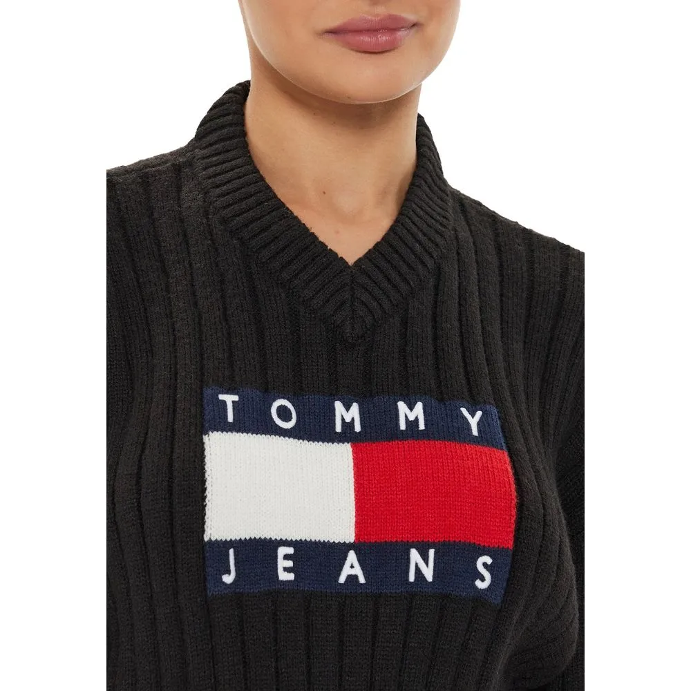 Tommy Hilfiger Jeans Women's Black Recycled Polyester Sweater