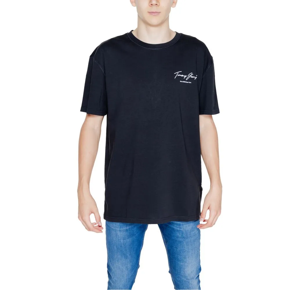 Tommy Hilfiger Jeans Men's Black Cotton T-Shirt