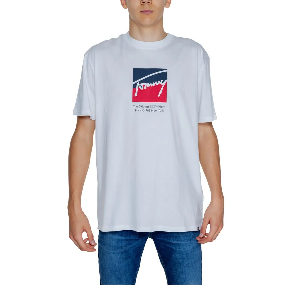 Tommy Hilfiger Jeans Men's White Cotton Cotton T-Shirt