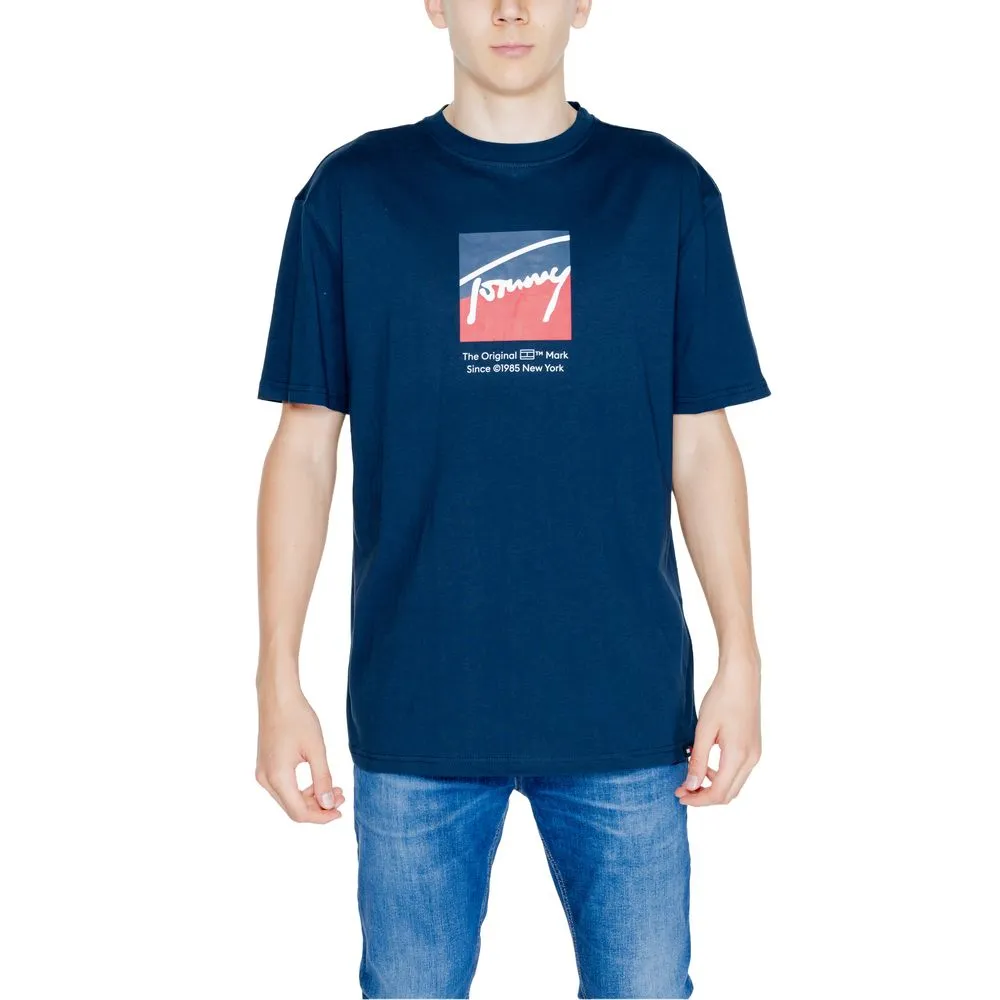 Tommy Hilfiger Jeans Men's Blue Cotton Cotton T-Shirt