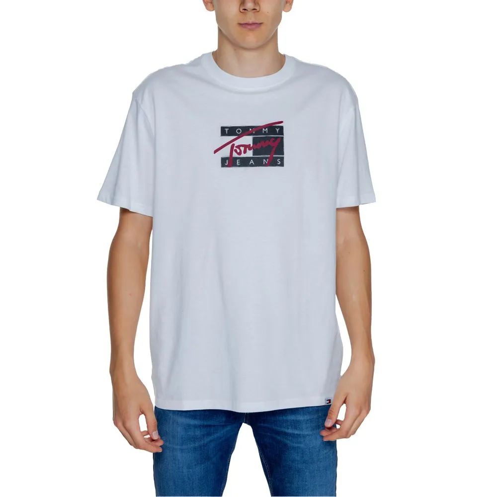 Tommy Hilfiger Jeans Men's White Cotton Rigenerato T-Shirt
