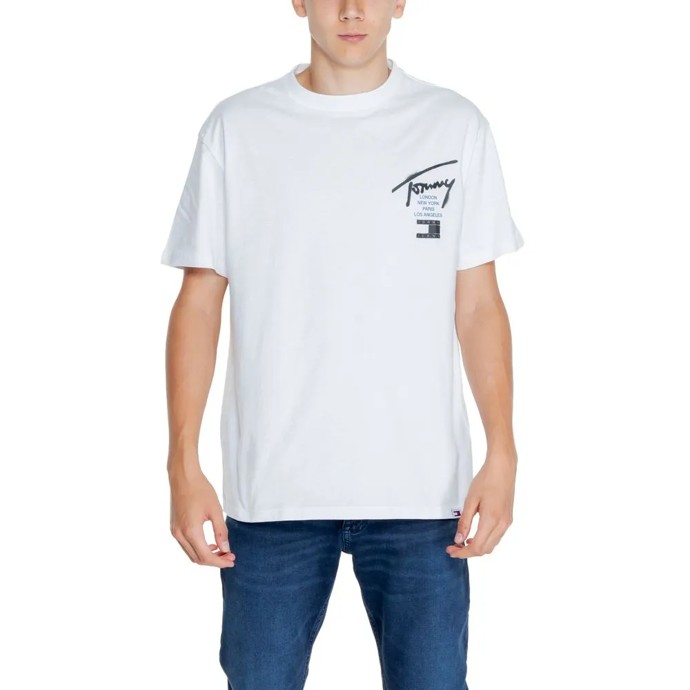 Tommy Hilfiger Jeans Men's White Cotton Rigenerato T-Shirt