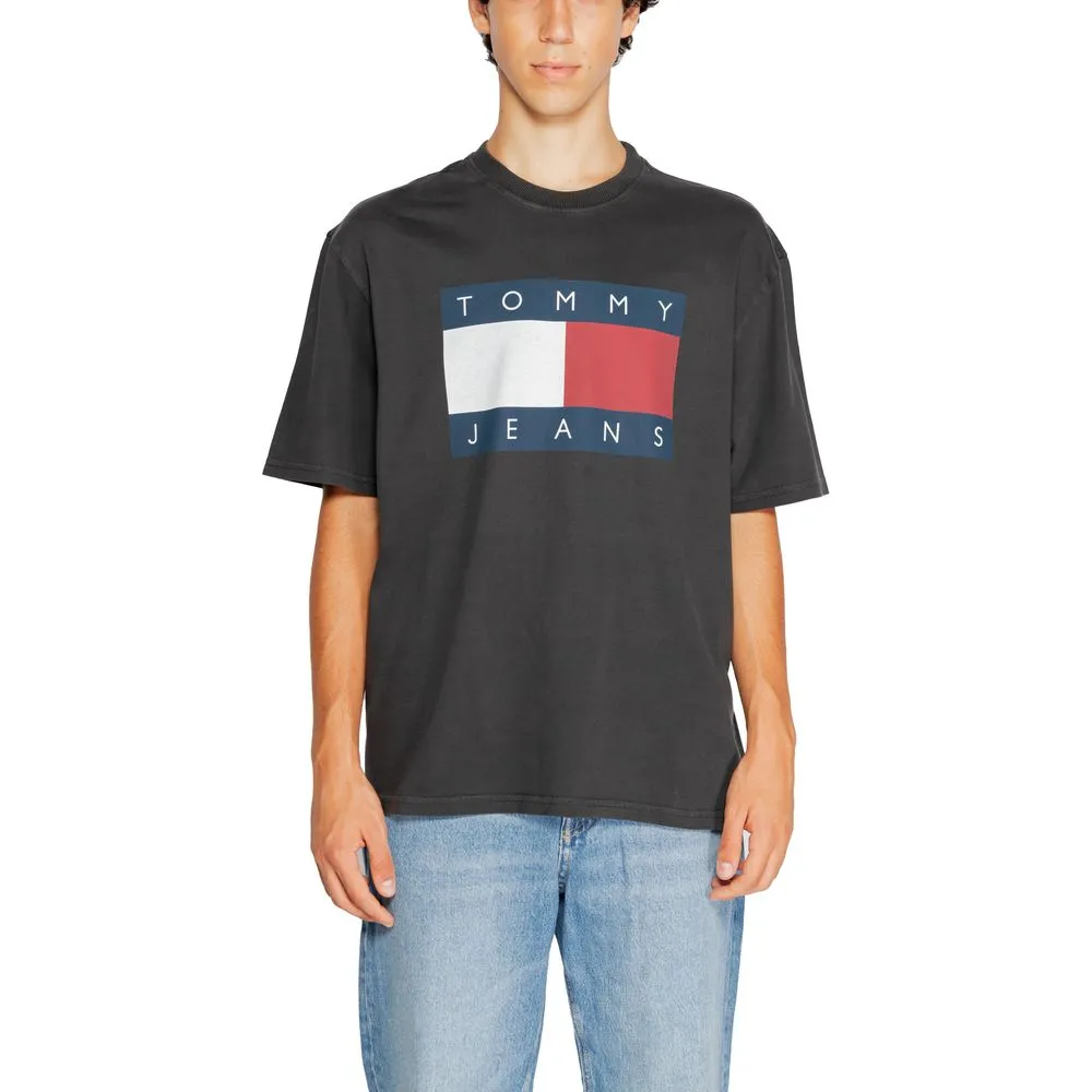 Tommy Hilfiger Jeans Men's Black Cotton T-Shirt