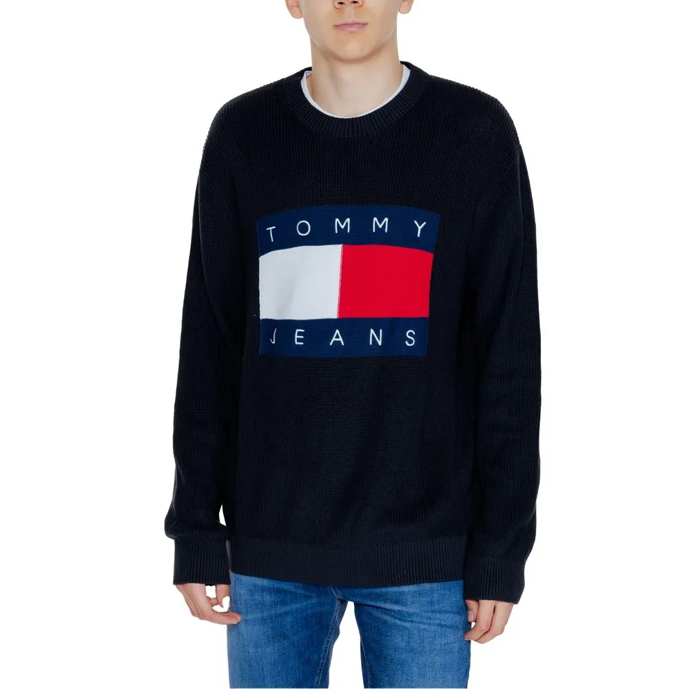 Tommy Hilfiger Jeans Men's Black Cotton Cotton Sweater