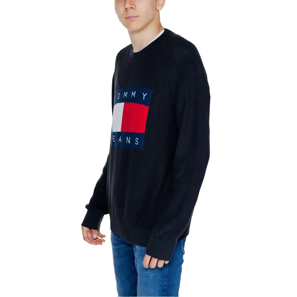 Tommy Hilfiger Jeans Men's Black Cotton Cotton Sweater