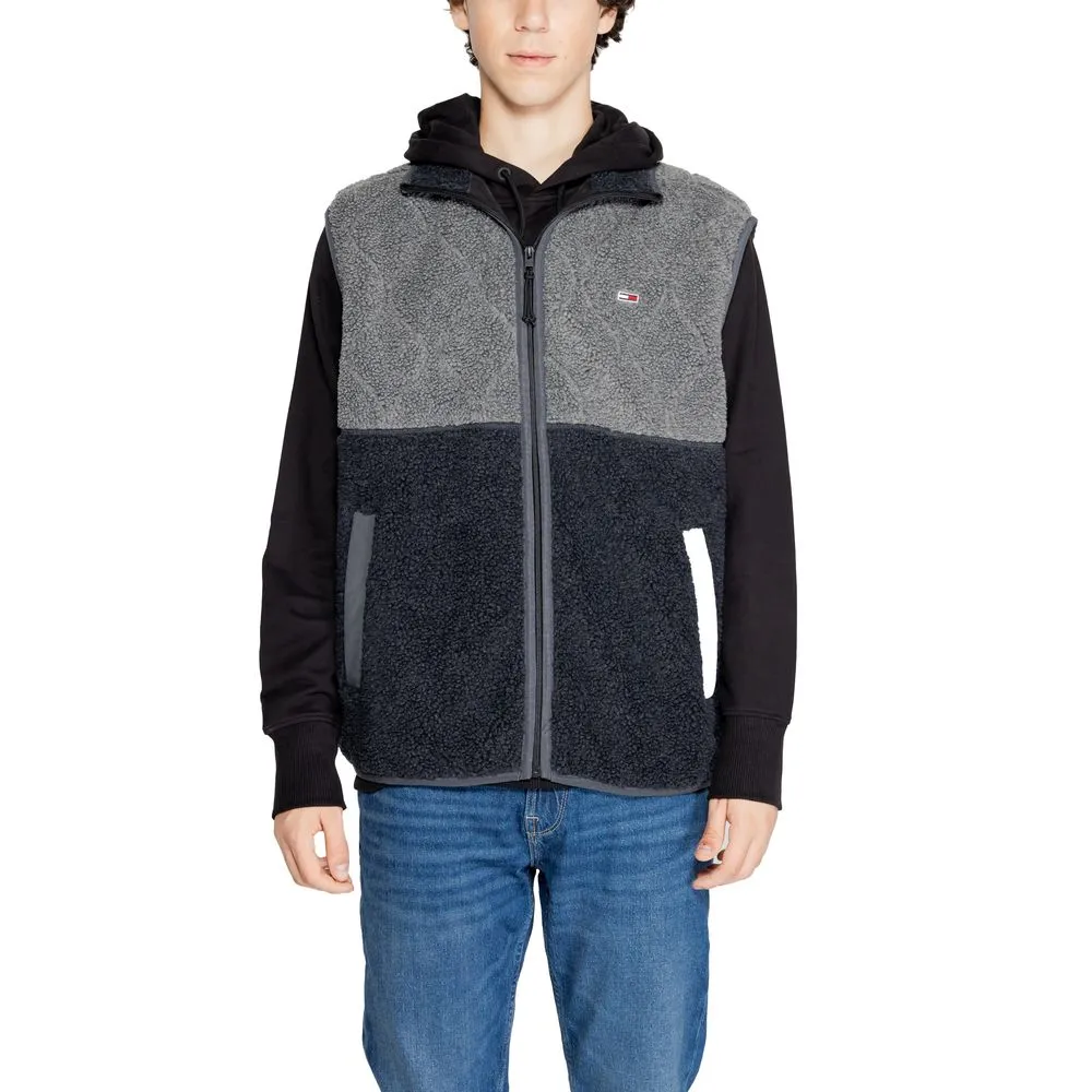 Tommy Hilfiger Jeans Men's Black Polyester Polyester Jacket