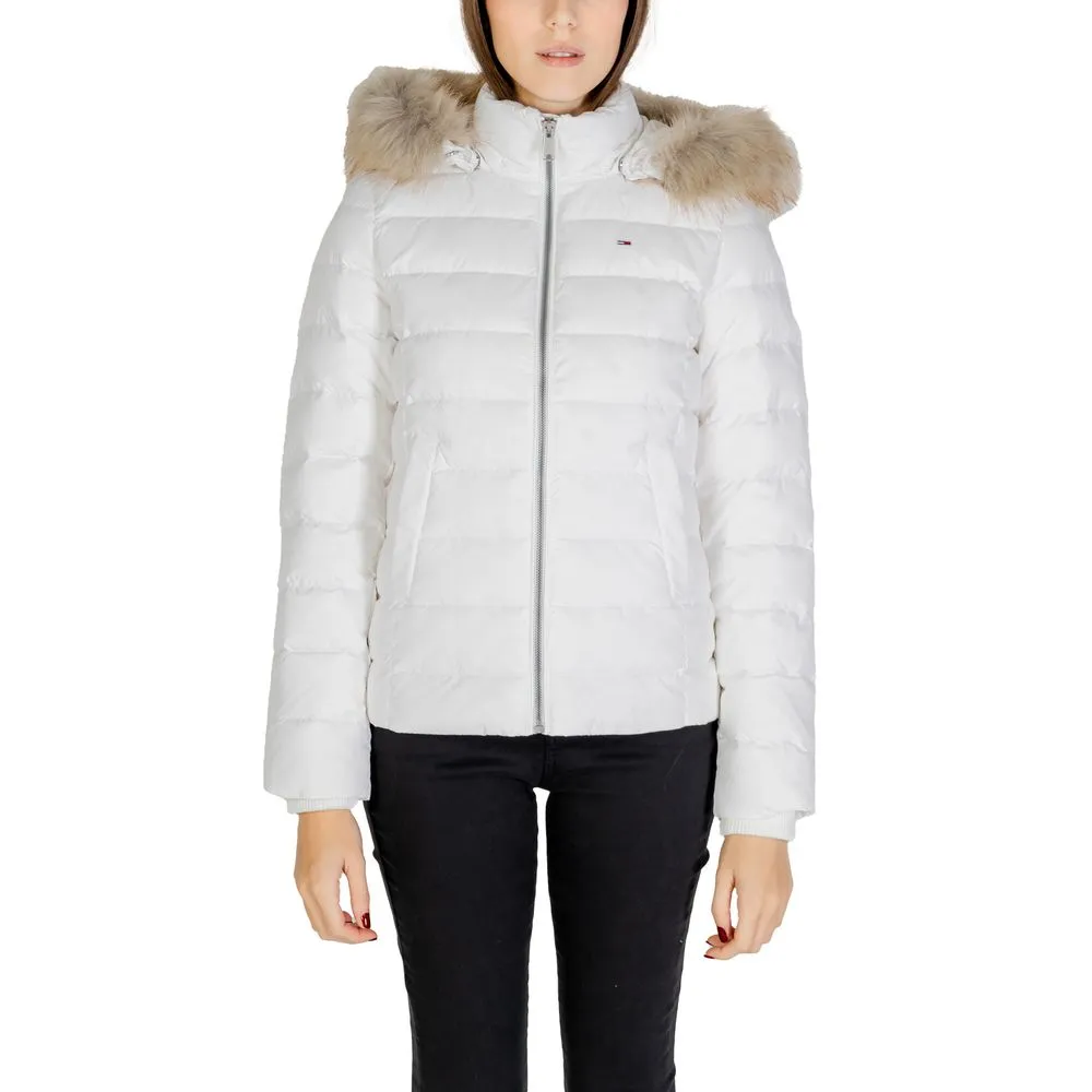 Tommy Hilfiger Jeans Women's White Recycled Polyester Jackets & Coat