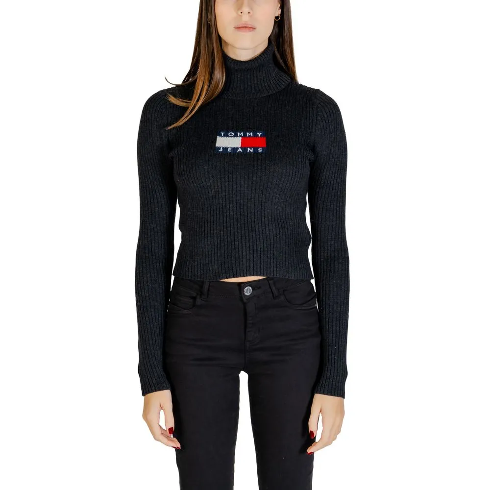 Tommy Hilfiger Jeans Women's Black Recycled Polyester Sweater