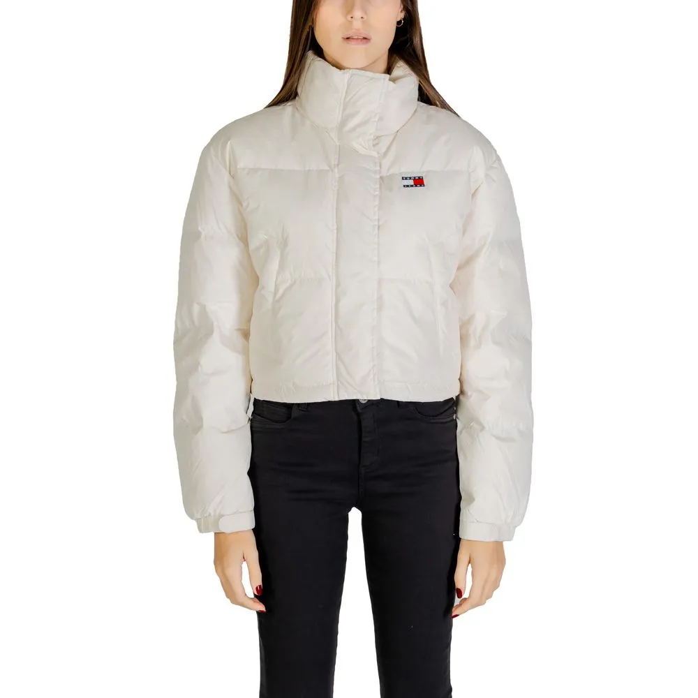 Tommy Hilfiger Jeans Women's Cream Recycled Polyester Jackets & Coat