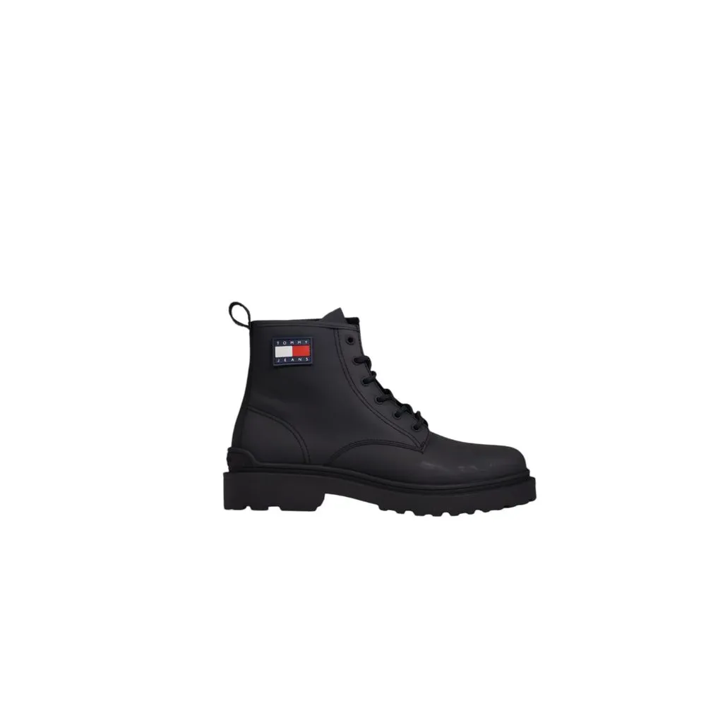 Tommy Hilfiger Jeans Men's Black Leather Boot