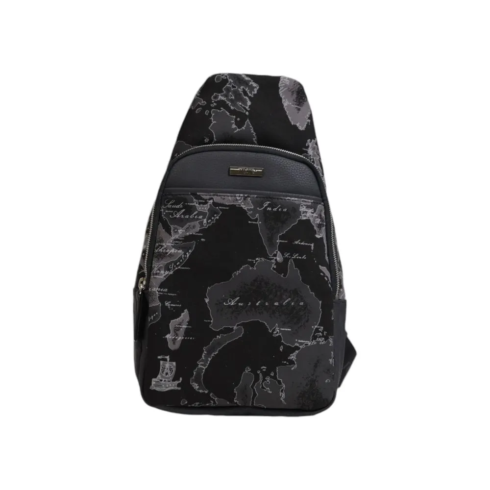 Alviero Martini Prima Classe Men's Black Pvc Backpack