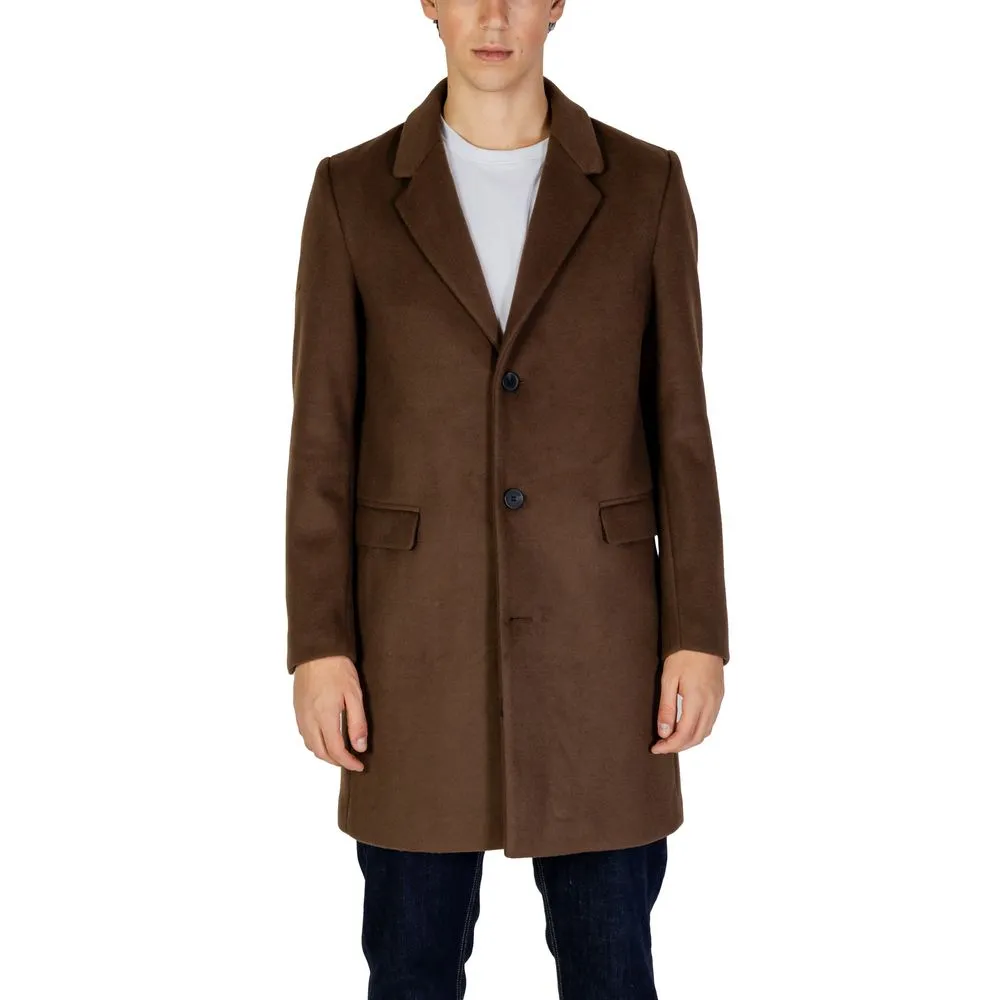Antony Morato Men's Brown Polyester Jacket