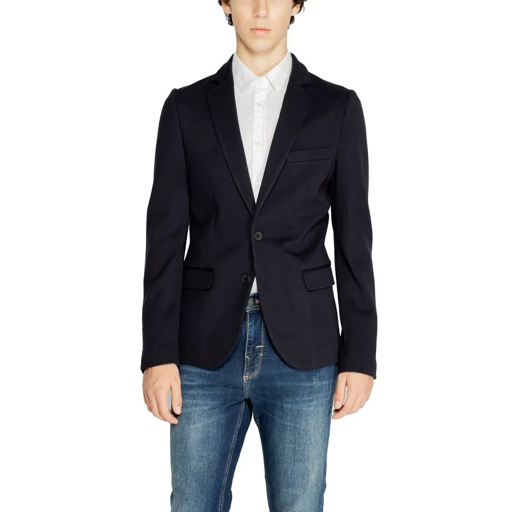 Antony Morato Men's Blue Viscose Suit