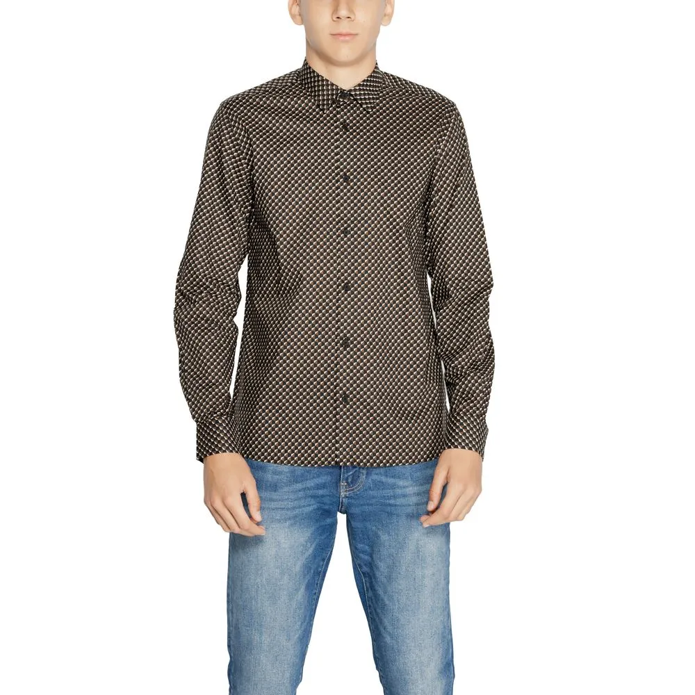Antony Morato Men's Brown Cotton Shirt