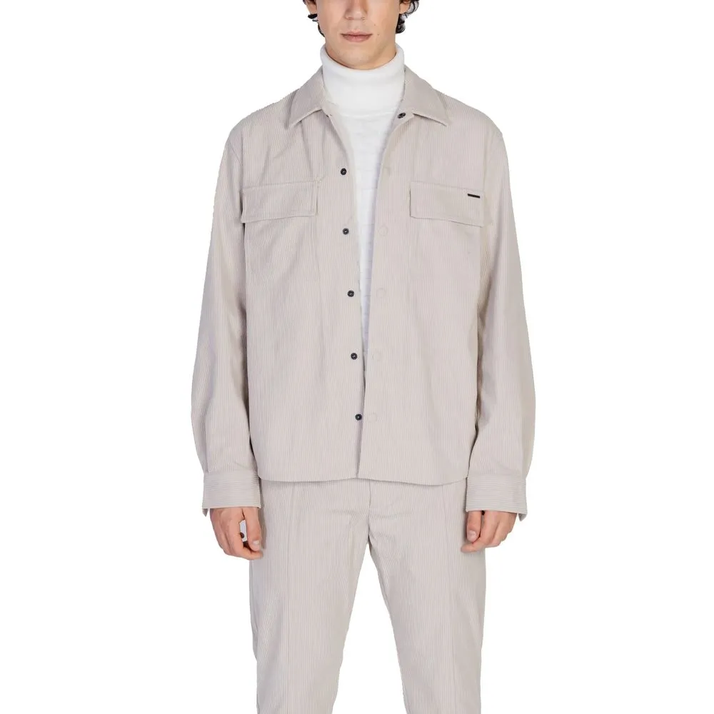 Antony Morato Men's Beige Polyester Shirt